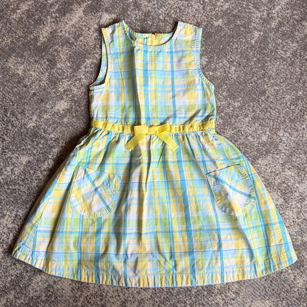 Crazy 8 Yellow and Green Plaid Dress